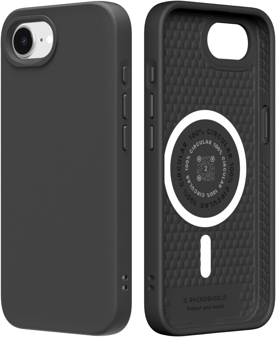 RhinoShield SolidSuit Case Compatible with Magsafe for iPhone 17e / 16e | Shock Absorbent Slim Design Protective Cover with Premium Matte Finish 3.5M / 11ft Drop Protection - Classic White