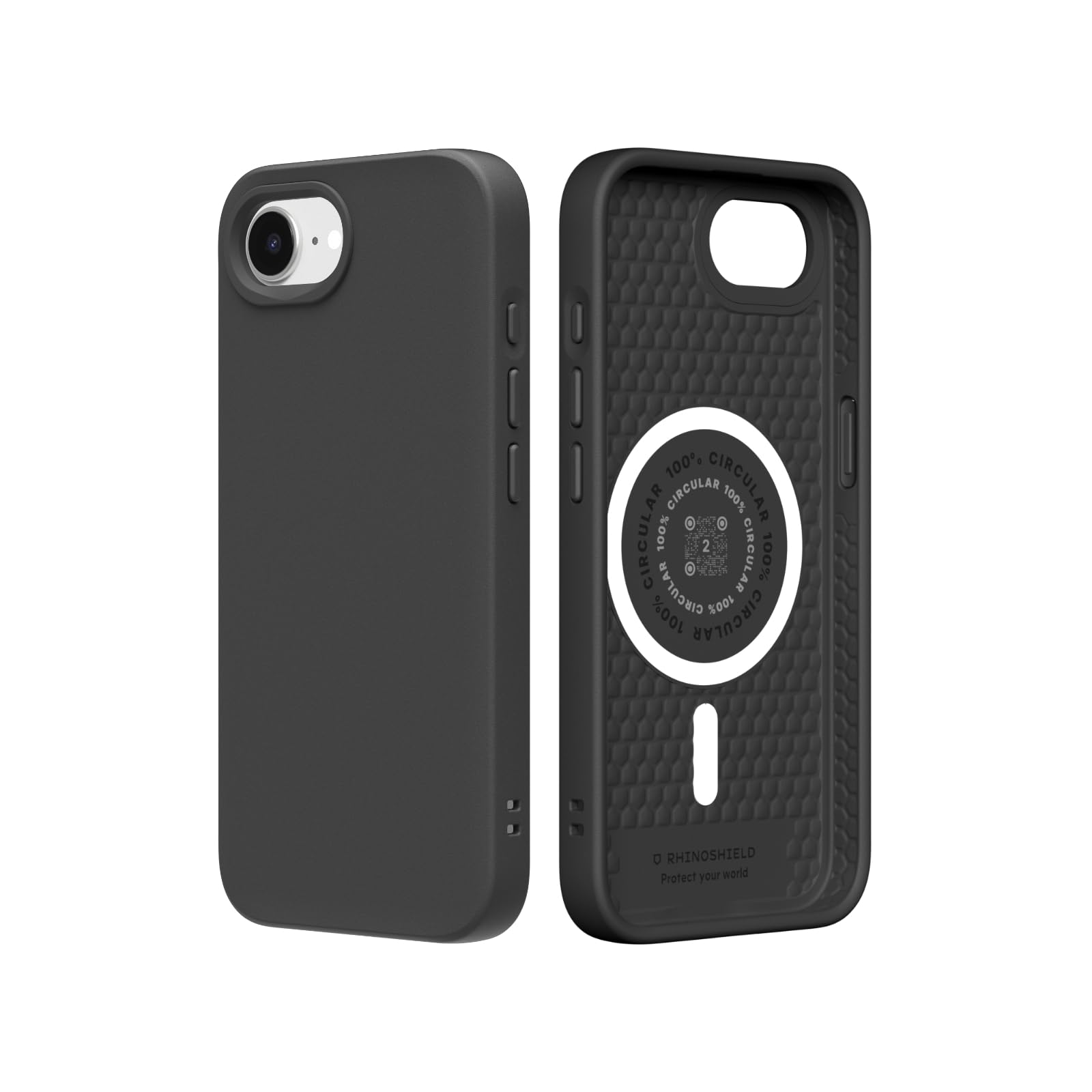 RHINOSHIELD SolidSuit Case Compatible with Magsafe for iPhone 17e / 16e | Shock Absorbent Slim Design Protective Cover with Premium Matte Finish 3.5M / 11ft Drop Protection - Classic Black
