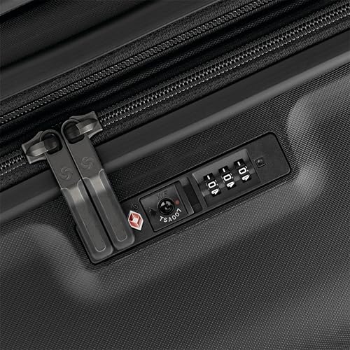 Samsonite Elevation Plus - Large Hardside Luggage - Scratch Resistant Polypropylene Shell, RightHeight™ Adjustable Handle, Integrated AirTag Holder, TSA Lock, WetPak™ Compartment - Triple Black - Image 7