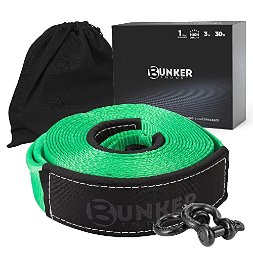 BUNKER INDUST Tow Strap with Hooks,3