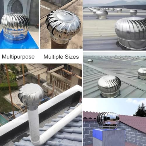 Kit de générateur à Turbine AC pour éolienne Horizontale avec régulateur de Charge, Chapeau d'évacuation Rotatif pour toiture - Ventilateur pour éolienne de 6, 8, 10 et 12 Pouces, Conception