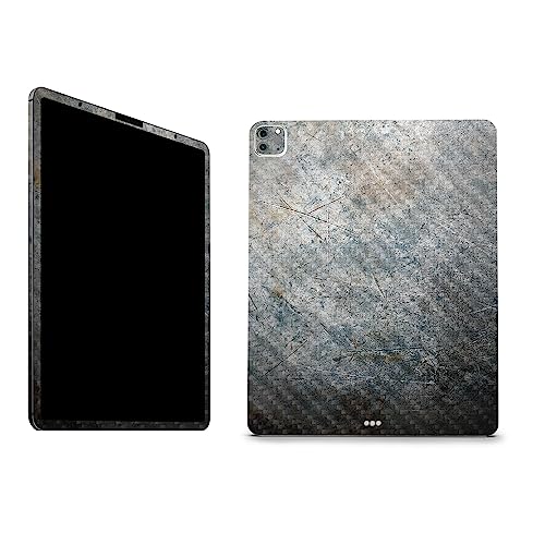 Image of MightySkins Carbon Fiber Skin Compatible With Apple iPad Pro 12.9 inch M2 6th Gen (2022) Full Wrap Kit - Shadow Concrete | Protective Durable Textured Carbon Fiber Finish | Easy To Apply | Made in the USA
