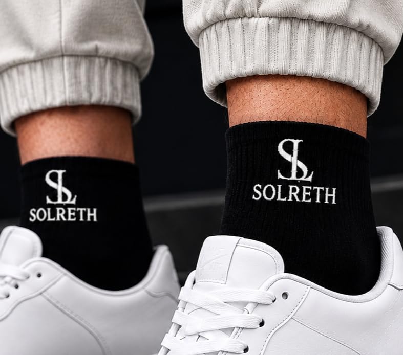 Image of Ankle Socks, 3 Pairs, Black, Navy Blue, and Charcoal Grey, Stretch Fit, Reinforced Heel and Toe, for Men and Women