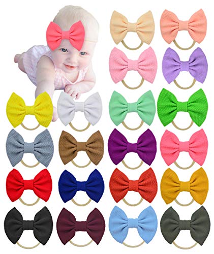 Toptim Baby Girl's Elastic Headbands and Bows for Newborn Infant Toddler Photographic Accessories