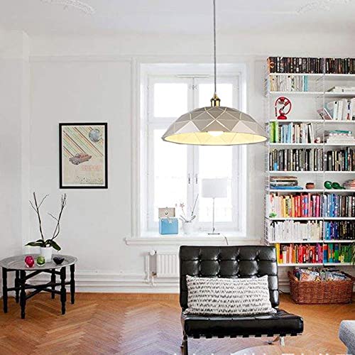 Suspension industrielle blanche cordon ajustable style rétro - 6