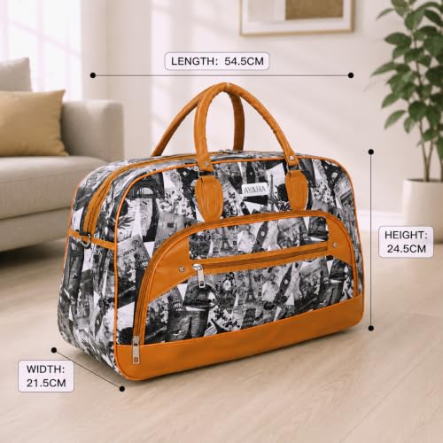 Image of Ayaha Large Travel Duffle Bag, Air Bag for Men and Women Cabin Luggage Bag Weekender Stylish Travel Bag with Detachable Shoulder Strap
