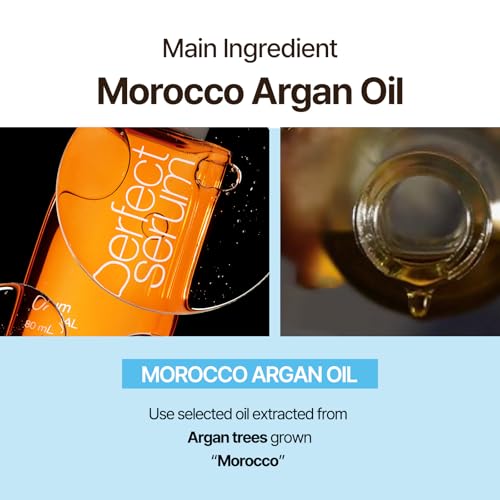 Image of Mise En Scene Perfect Hydrating Serum for Hair Moisturizing - Low Porosity Hair Products with Argan Oils, Lightweight Hair Oil for Fine Hair, Hydrating with Citrus Scent, 2.70 fl. Oz