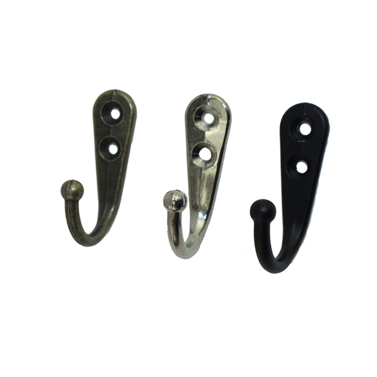 20 Stück Kleiderständer aus Metall Handtuchhaken Metallhaken Metallbügel S-Haken Handtuchhalter Kleiderhaken Kleiderbügel Wandhaken Kleiderhaken Garderobe Hakenleiste Hakenleiste Schwarz Vi