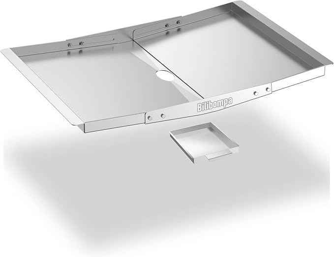Grill Grease Tray with Drip Pan for Outdoor BBQ Universal Adjustable