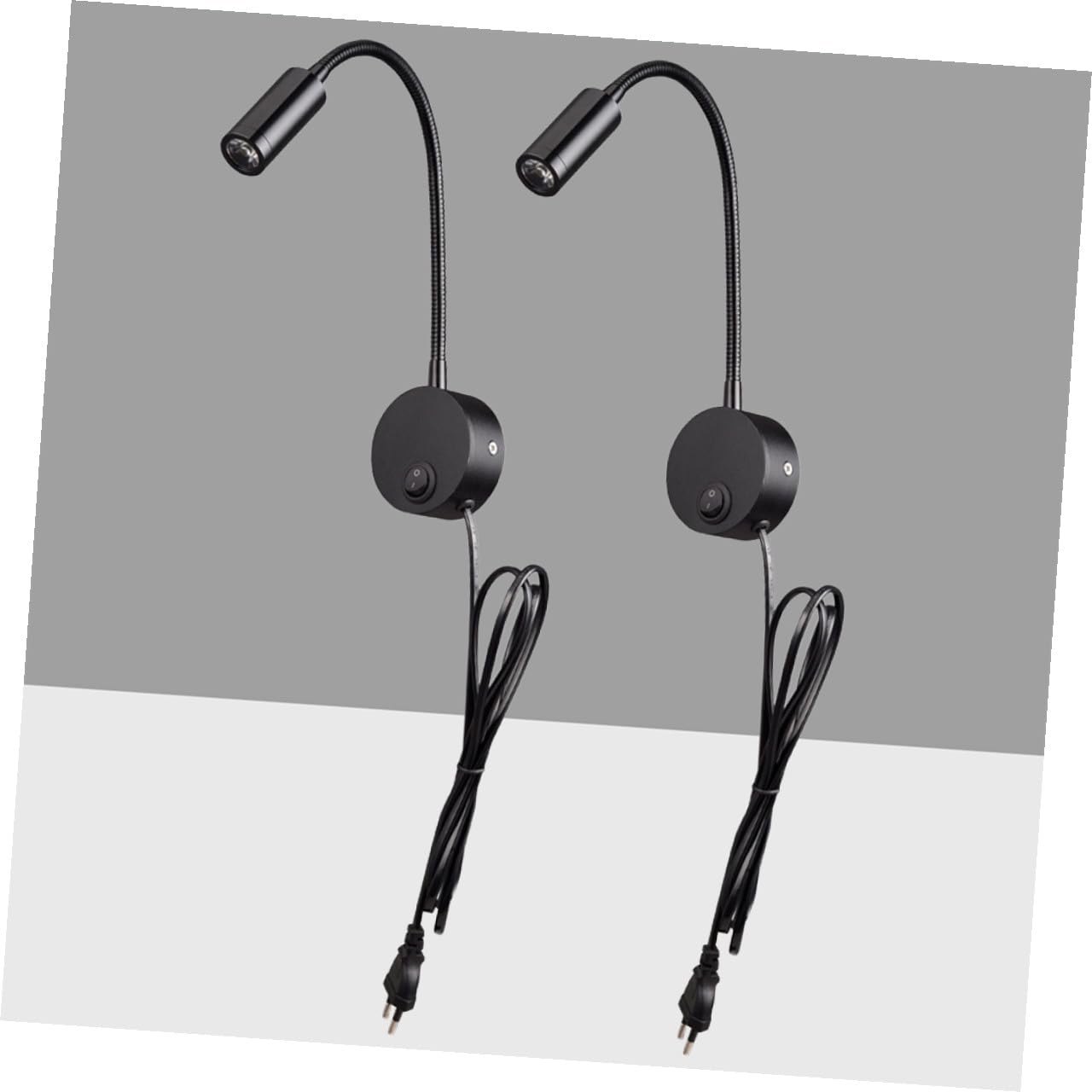 Operitacx 2 Piezas Luz LED de Lectura Lámpara de Pared Flexible para Dormitorio con Iluminación Direccional Suave y Ajustable para Estudiar y Trabajar