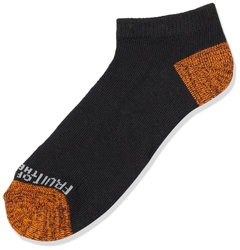 Fruit of the Loom Boys 10 Pair No Show Socks (Black Assort, Shoe Size: 3-9)4