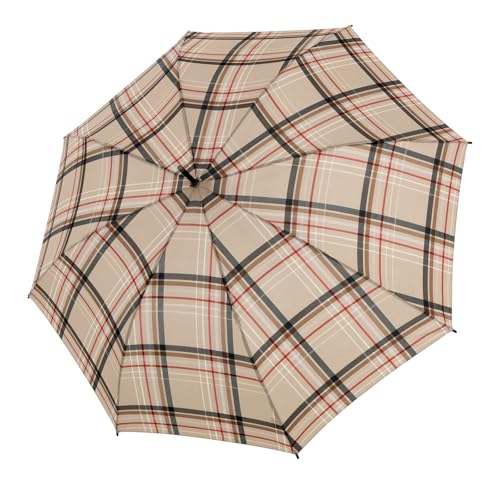 Paraguas Doppler Stockholm AC Karo beige ideal para tus paseos urbanos y oficina