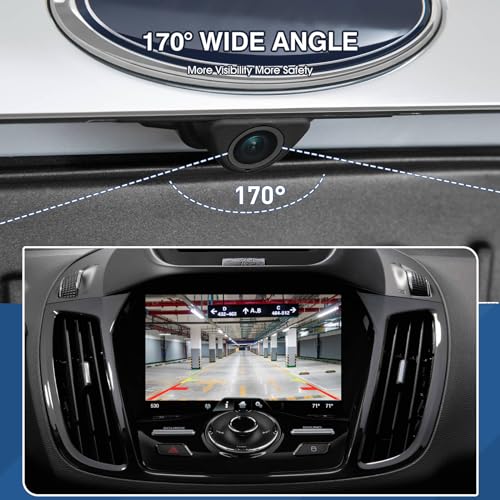 Image of Rear View Backup Reverse Camera Compatible with Ford Escape 2014 2015 2016, Safety Parking Back Up Assist Camera OE Number GJ5T19G490AD GJ5T-19G490-AB EJ5Z-19G490-A