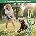 GDuolaPaws Dog Bungee Tug of War Toy, 4 Pieces Gift for Puppy/Small/Medium Dogs, Indoor Spring Pole Hang Over Door Frame, Outdoor Tether Tug Rope for Yard/Tree, Interactive Pull Toy for Self Play