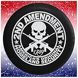 Car Tire Covers 2nd Amendment Homeland Security Skull Black 30 to 31 Inch