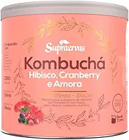 Supraervas Kombucha em Pó 200g - 3 Sabores (Hibisco, Cranberry e Amora) - 20 Porções - Chá em Pó