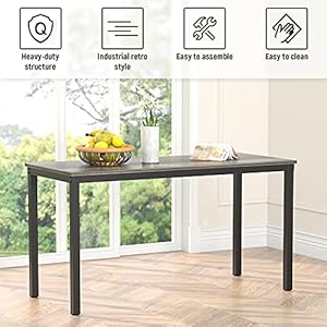 Teraves Dining Table,Kitchen Table Multifuntional Desk for Living Room, Dining Room,Home Office (47.24”, Black Oak) Teraves Dining TableKitchen Table Multifuntional Desk for Living Room Dining RoomHome Office 4724 Black Oak