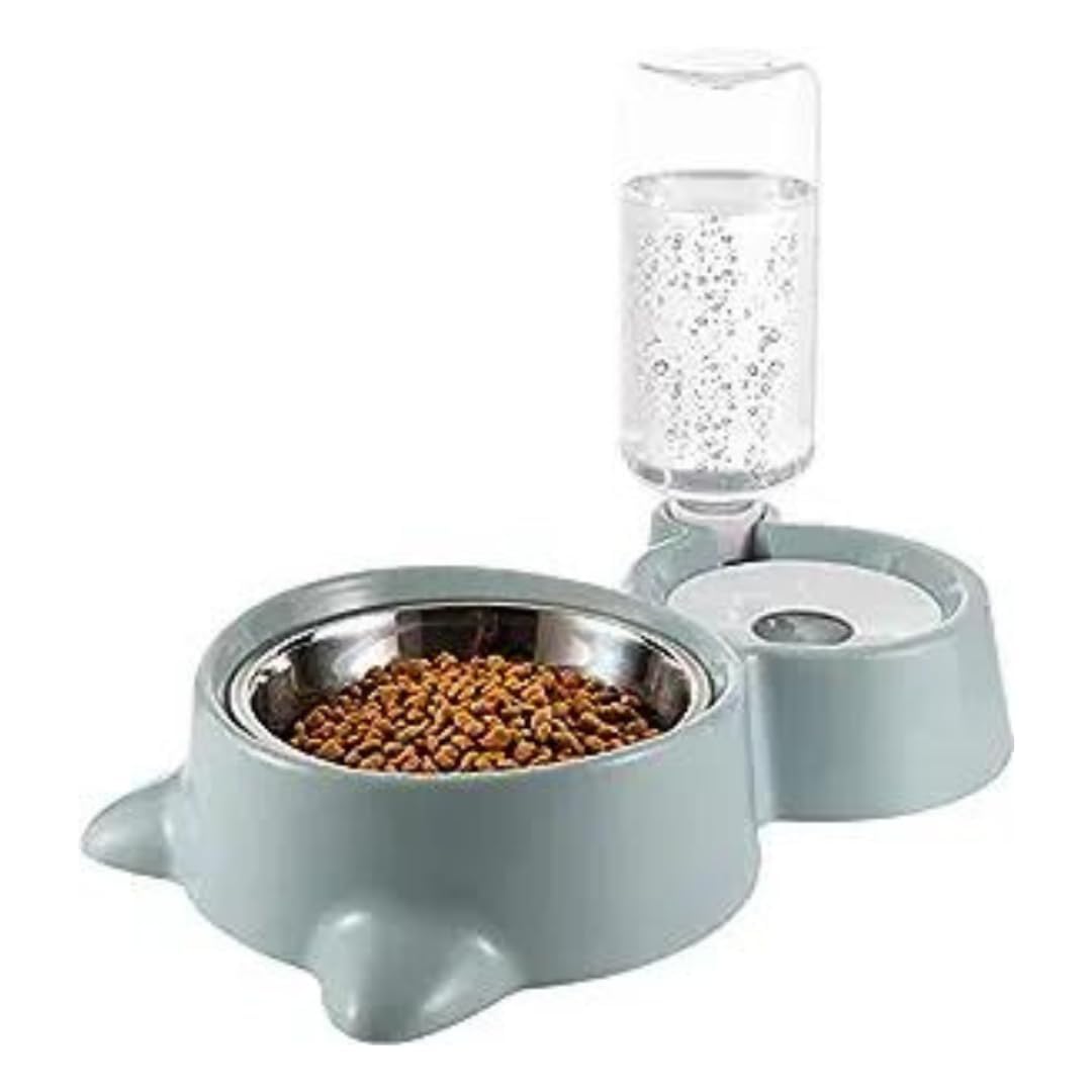 CREDLY Double Dog Cat Bowls Water and Food Bowl Set with Detachable Stainless Steel Bowl Automatic Water Dispenser Bottle Automatic Water Bowl for Cats Dogs Rats Rabbits Guinea Pigs Small Animals (B0B8NHV27L) Amazon Price History, Amazon Price Tracker