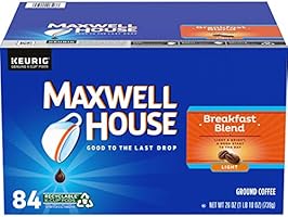 Maxwell House Breakfast Blend Light Roast K-Cup Coffee Pods (84 Pods)