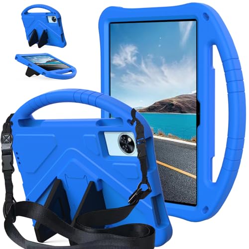 Funda para DOOGEE U11 de 11 pulgadas con soporte y correa azul