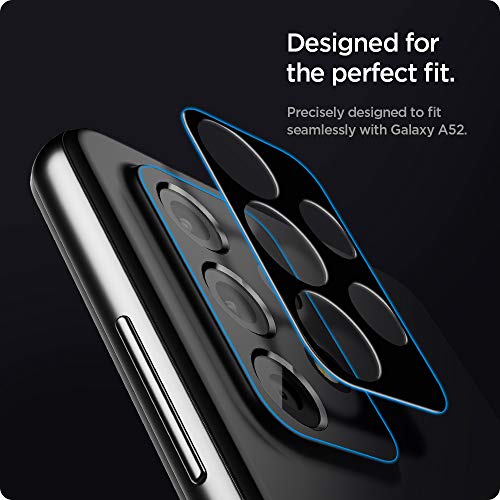 Image of Spigen Glass Camera Lens Protector For Galaxy A52 Lte|5G&Galaxy A52S (Transparent) Edge To Edge Full Screen Coverage,Pack Of 2