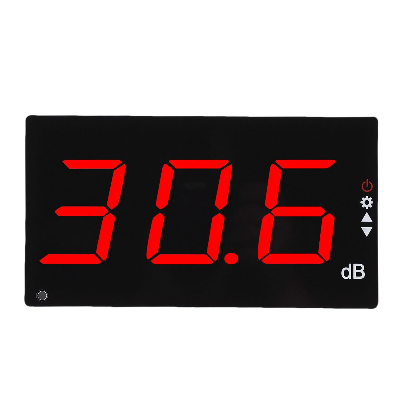 Headerbs Medidor de Nivel de Sonido ABS Medidor de Decibelios Digital con Pantalla HD de 3,0 Pulgadas Sensor de Metal de 30 a 130 DB Alarma de Montaje en Pared para Bar Aula Oficina Monitoreo de Ruido