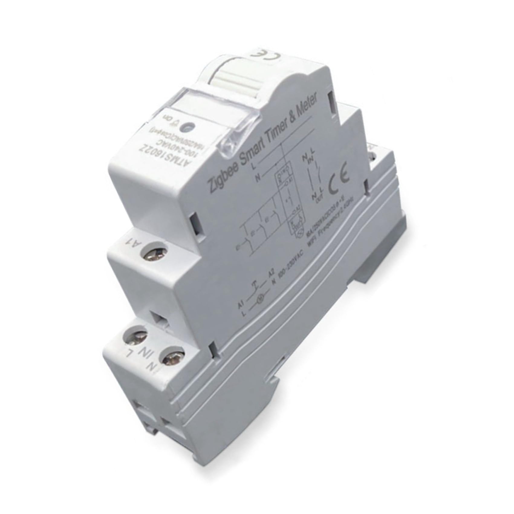 2 x Tuya Smart Life ZigBee szyna DIN 16 A, przełącznik 1P, licznik KWh, z monitorem energii, timerem, obsługa pilota pomocą aplikacji