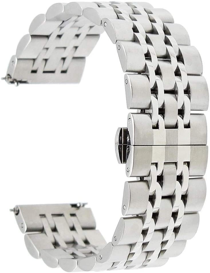 Bracelet montre universel acier 20mm 22mm pour le bureau et les sorties