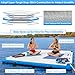 GZKYYLEGS Inflatable Floating Dock 12 ft x 6 ft Air Dock Platform Floating Island Raft with None-Slip Surface for Pool Beach Ocean