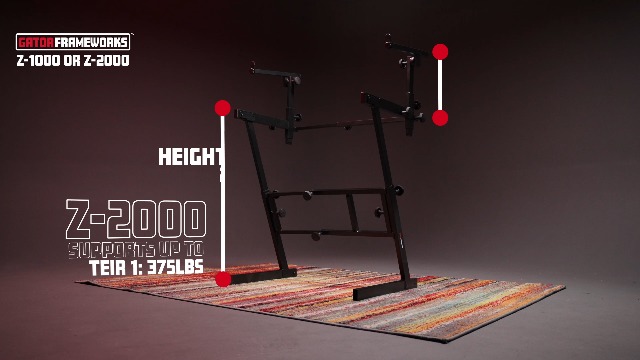 Amazon.com: Gator Frameworks Heavy-Duty Z-Style Keyboard Stand