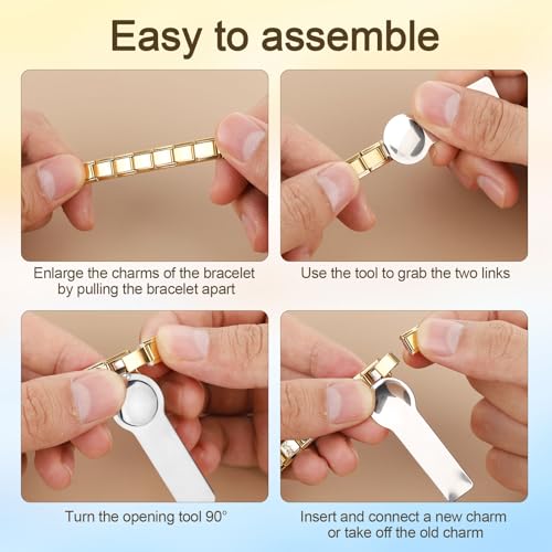 Pulsera italiana con dijes intercambiables y herramienta para regalar 5