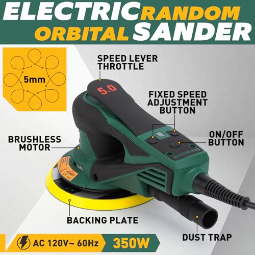 KUIMIT Pro-Grade 350W Brushless Sander