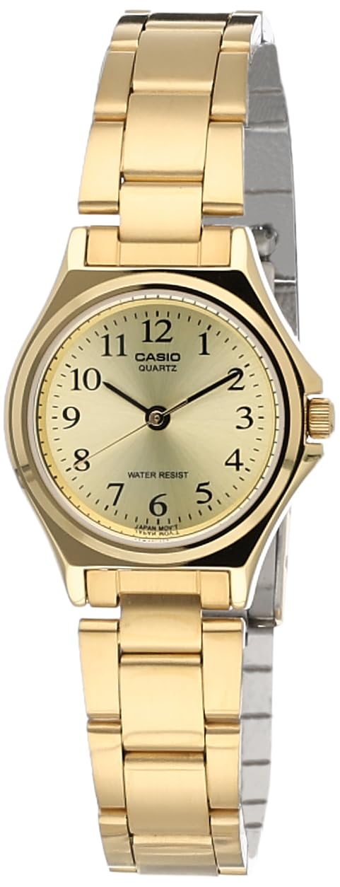 Casio LTP-1130N-9B - Reloj analógico de Cuarzo para Mujer, Correa de Acero Inoxidable Color Dorado