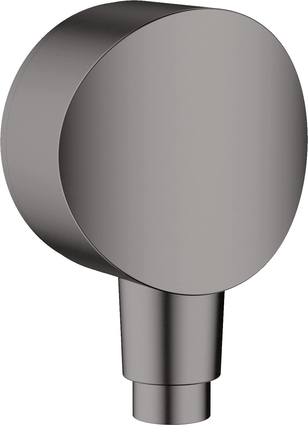hansgrohe FixFit S Wall Connection, Hose Connection with Backflow Preventer, Brushed Black Chrome