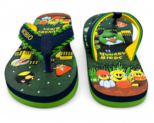 Image of Kids Slippers for Boys & Girls - Soft Non-Slip Indoor Outdoor House Shoes, Comfortable Durable Footwear for Children & Toddlers (H.Bird)