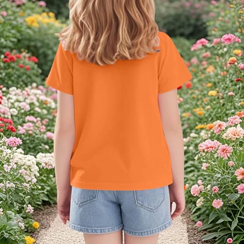 Birthday Girl T-Shirt, Girls Summer Short Sleeve Shirts Rainbow Graphic Tees Cotton Tshirts Gifts Tops4