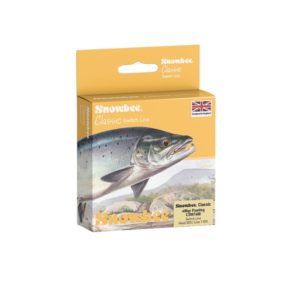 Snowbee Classic Switch Floating Fly Line - Ivory, 460 grains #8/9, 35 Yards | Budget-Friendly Switch Line for Small to Medium Rivers - Ideal for Precision Casting & Versatile Fly Fishing