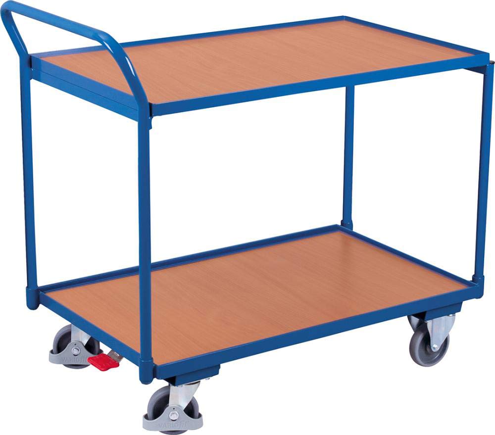 VARIOfit Tischwagen mit 2 Ladeflächen 985 x 595 mm Schiebegriff nach Oben gerichtet