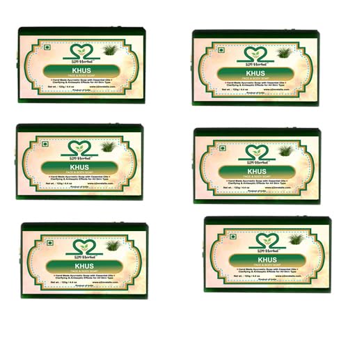 Image of Khus Soap 125 gm (Pack of 6) (6 x 125 g)