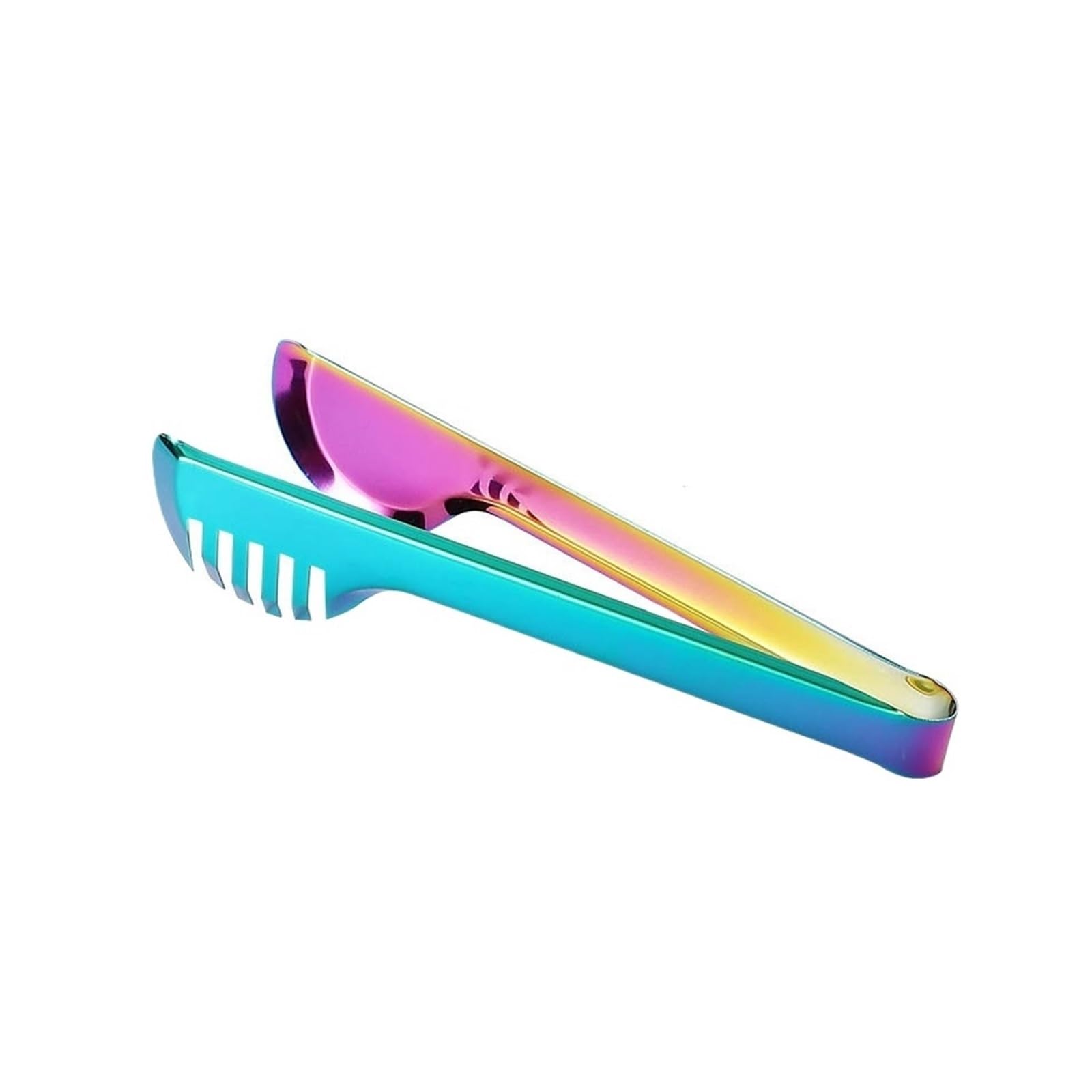 ZGXNYI 3PCS Household Serving Tongs Outdoor Barbecue Clip Multifunctional Steak Dessert Food Clips Stainless Steel Kitchen Utensils Men's Shoulder Bag(3PCS Rainbow)
