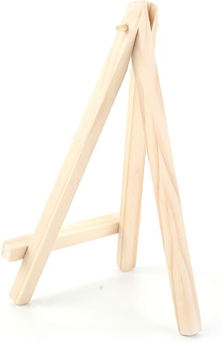 Miniatura 2 de Tosnail Paquete de 24 soportes de caballete de madera natural de 6 pulgadas para pintura fotográfica