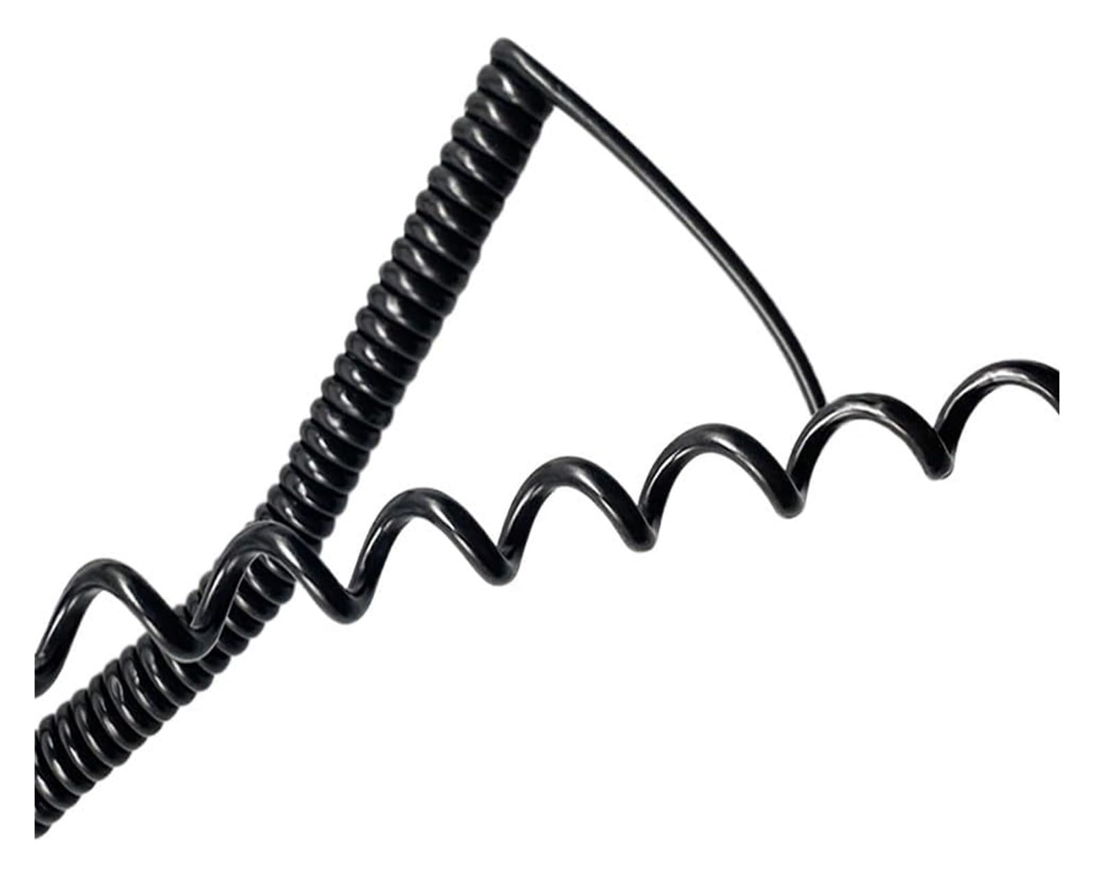 Cable telefónico Cable Flexible de Resorte Rizado en Espiral, Cable Espiral de alimentación expandible de 5 núcleos, Cable Espiral elástico telescópico de 17 AWG(Stretch 1.25 Meters)