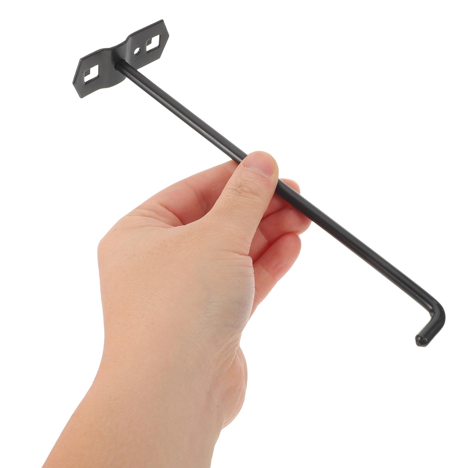 Healeved 10pezzi Ganci Quadrati in Metallo per Pannello Pz per Scaffale da Strumenti di Esposizione Resistenti per Negozio Laboratorio e Uso Domestico Installazione Facile Viti