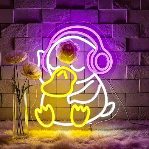 Image of Neon Sign - Duck LED Neon Signs for Wall Decor, Cute Animal Light Up Led Sign for Bedroom, Party, Bar, Game Room & Home Room Decor