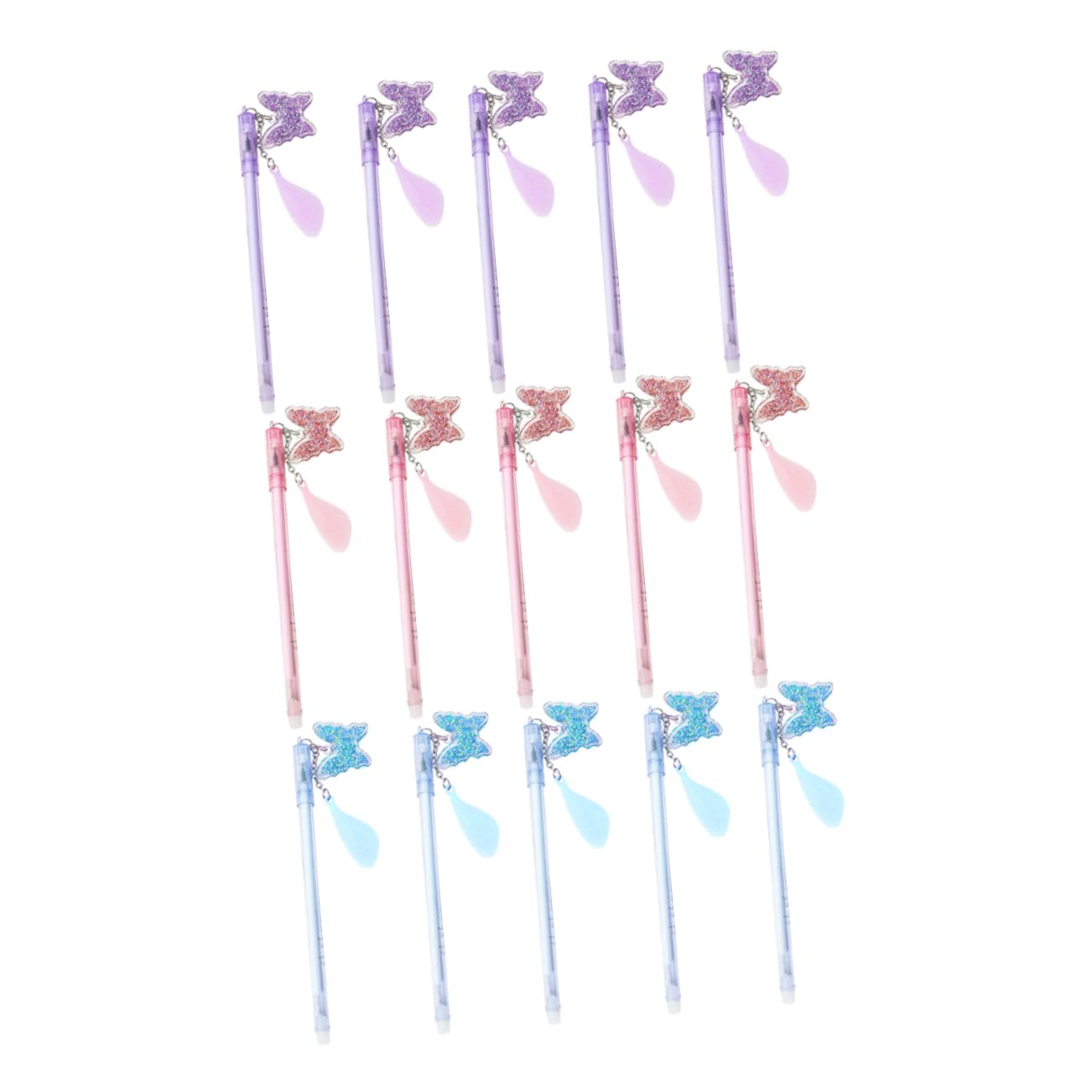 NUOBESTY Lot de 2 Stylos Gel à Pointe Fine avec Pendentif pour Écriture Et Dessin Couleurs Assorties 15 Pièces