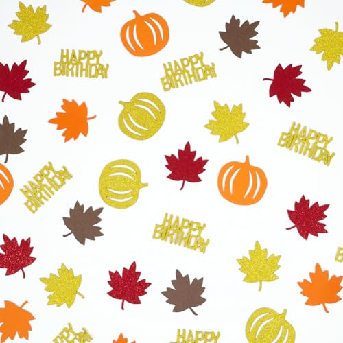 Thanksgiving-Birthday-Confetti-Autumn-Fall-Birthday-Party-Decorations-Maple-Leaves-Pumpkin-Confetti-Sprinkles-Table-Decor-for-Thanksgiving-Birthday-Party-Decorations115pcs Thanksgiving Birthday Confetti Autumn Fall Birthday Party Decorations Maple Leaves Pumpkin Confetti Sprinkles Table Decor for Thanksgiving Birthday Party Decorations115pcs