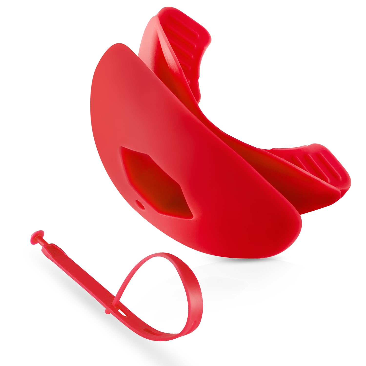 Gy Football Mouth Guard Football Mouthpiece, Mouthguard with Strap for Hockey/Lacrosse/Wrestling/Boxing/Basketball, Fits Adults/Youth/Kids 11+ (red)