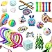 Produktbild 28er Fidget Toy Stress abbauen Spielzeug Set, 4 Kawaii Squeeze Spielzeug + 6 Fidget Stretch Spielzeug + 1* Infinity Cube + 3Stressball + 14 Anti Stress Spielzeug Set für ADD Autismus Kinder Erwachsene