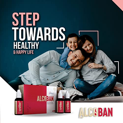 Image of Alcoban Anti-Addiction Drops Combo - Nasha Mukti for Alcohol, Smoking & Tobacco - Liver Tonic & Immune Booster (3 Bottles)