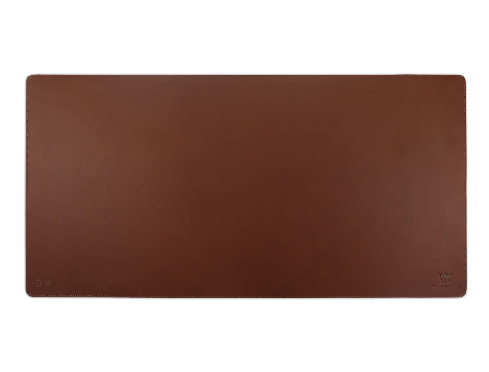 Schreibtischunterlage Nappaleder - 80 x 40 cm – Handfertigung (Kastanie)